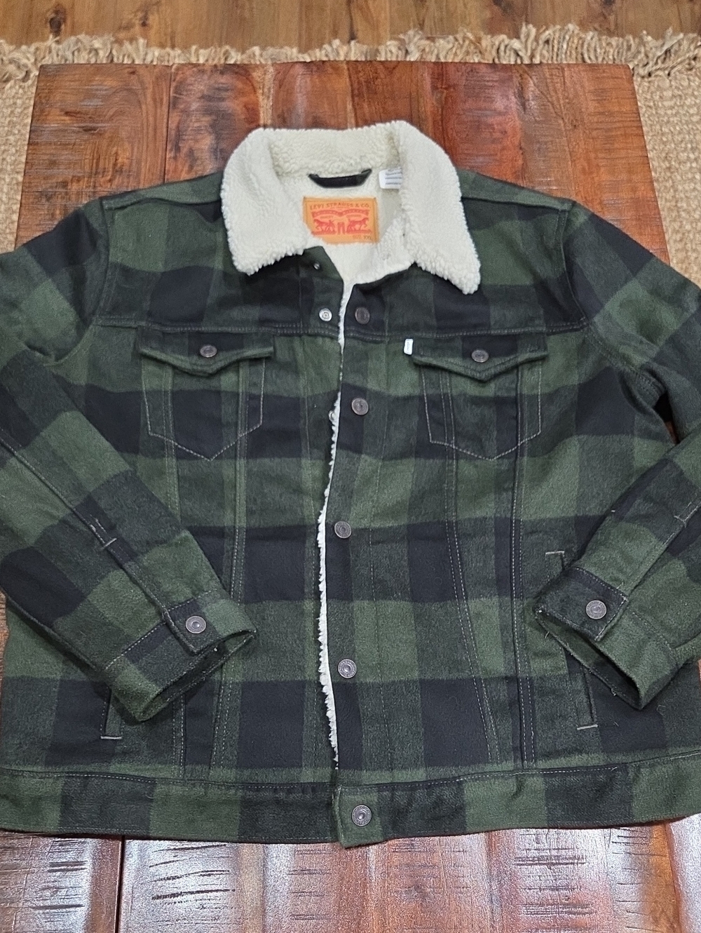 Levi's Plaid Sherpa Fleece Jacket